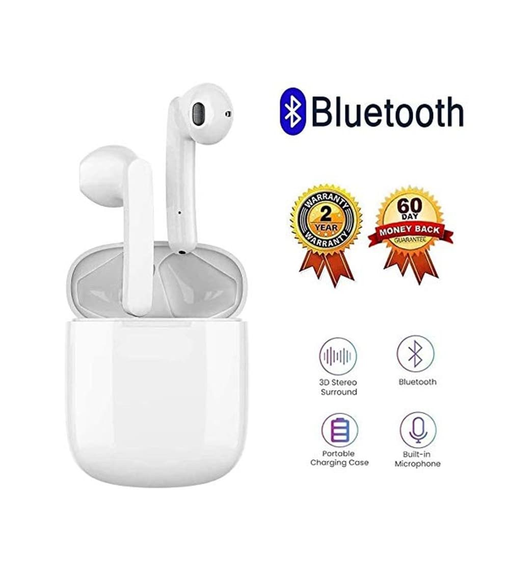 Product Auriculares inalámbricos Bluetooth 5.0,Control táctil, micrófono Incorporado y Caja de Carga, reducción