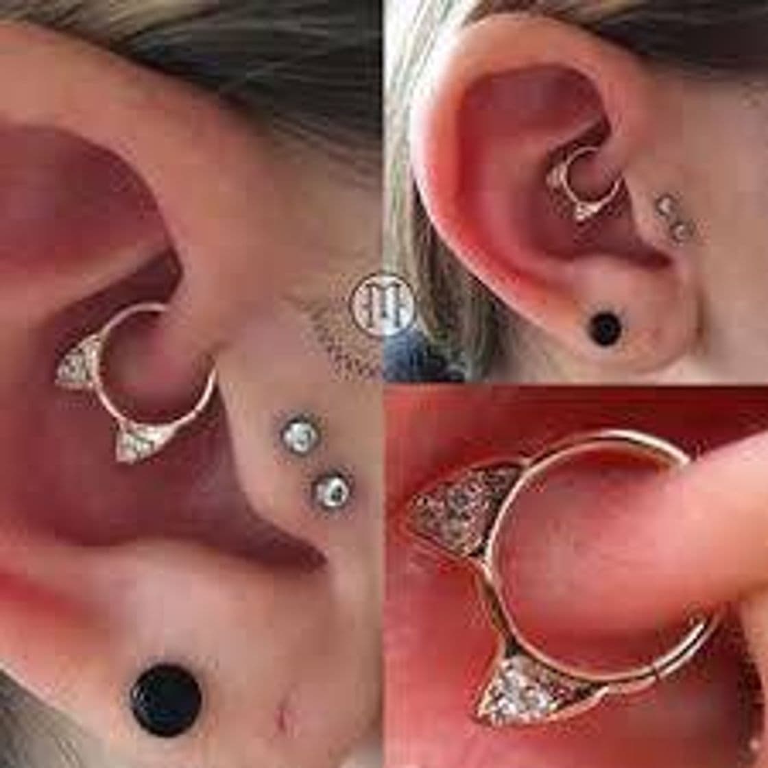 Moda piercing oreja modelo gato 