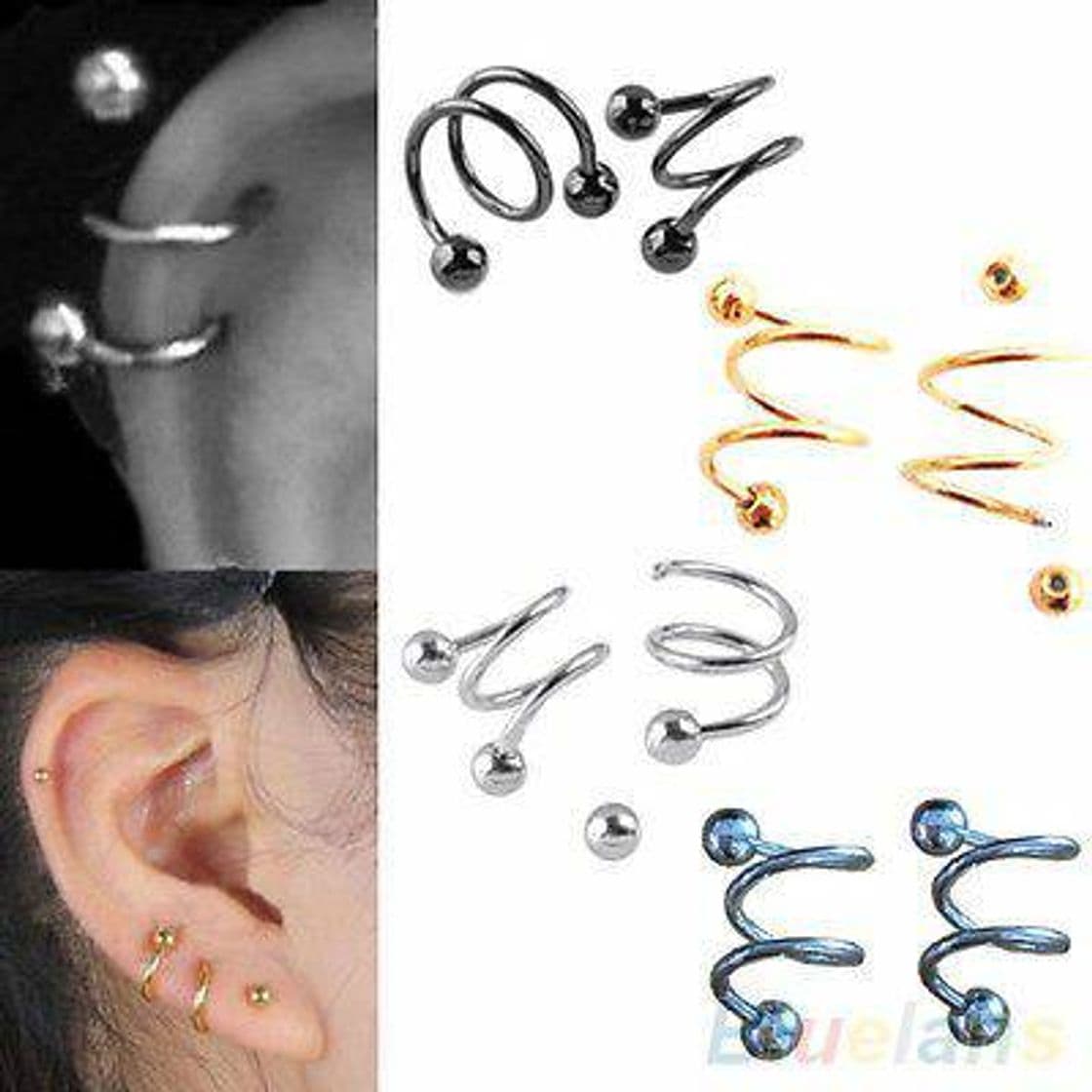 Moda piercing oreja modelos aceros