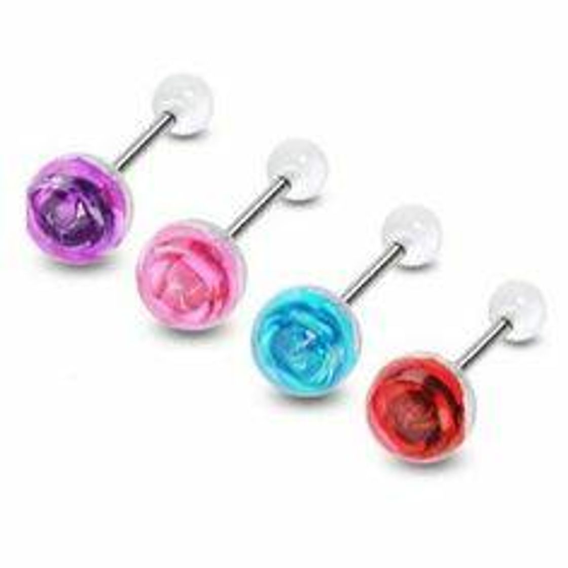 Moda piercings rosas