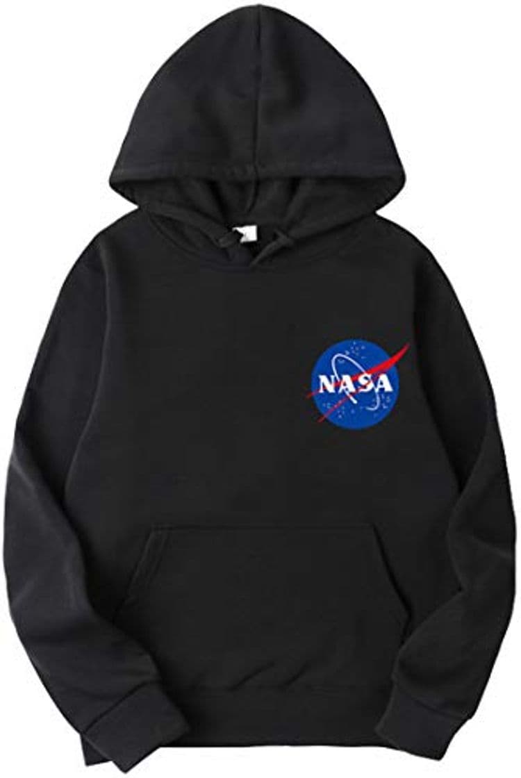 Fashion OLIPHEE Sudaderas con Capucha Color Sólido con Logo de NASA para Fanáticos