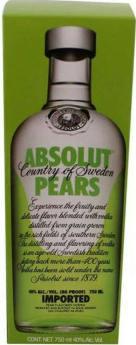 Producto Vodka Absolut Pears