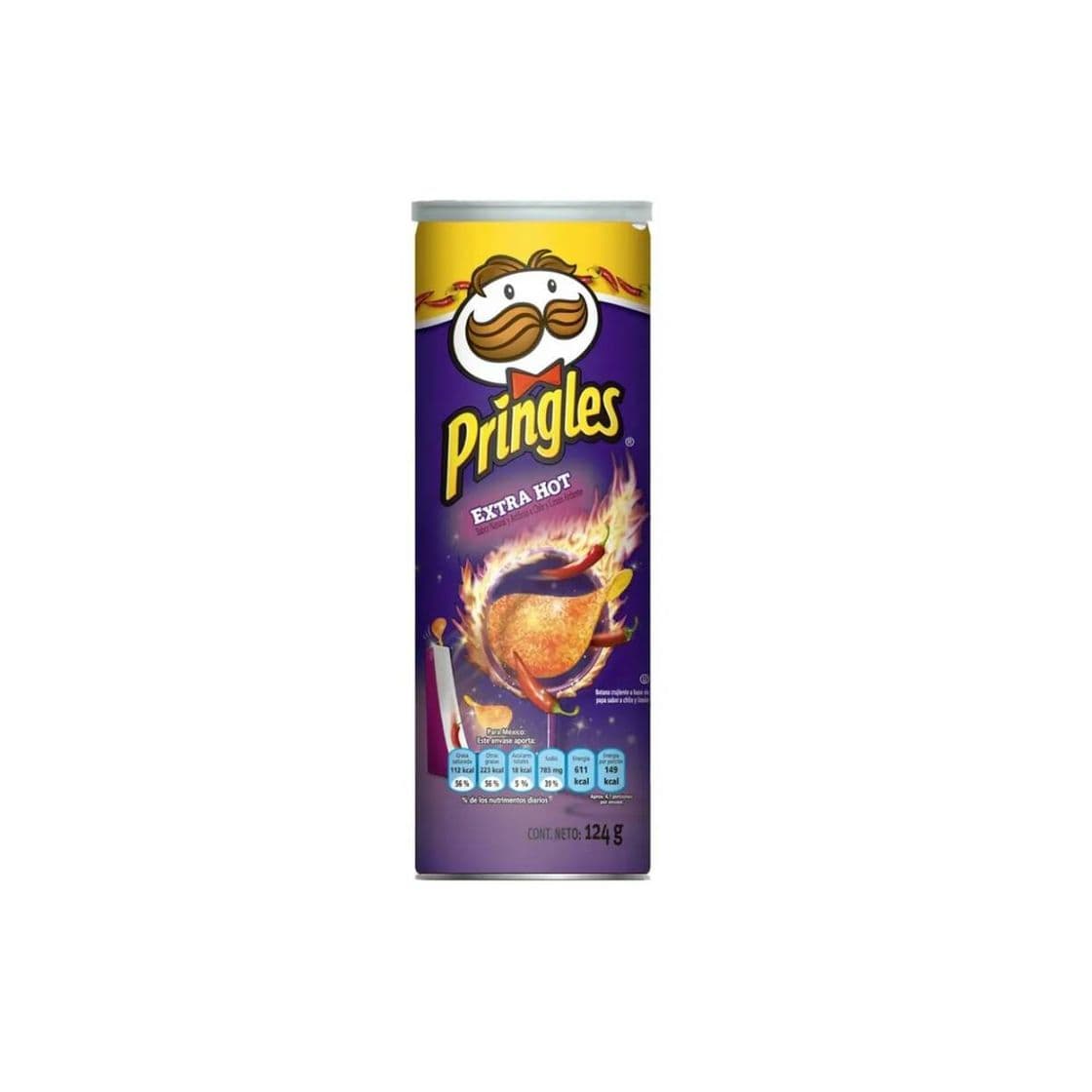 Producto Papas Pringles extra hot 124 g