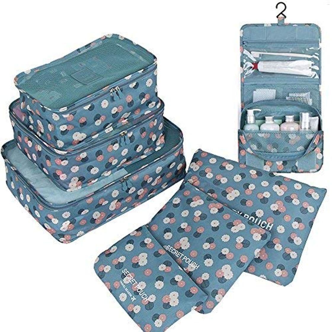 Beauty GCBTECH Set de 7 Organizadores de viajes cubo de viaje Bolsas de