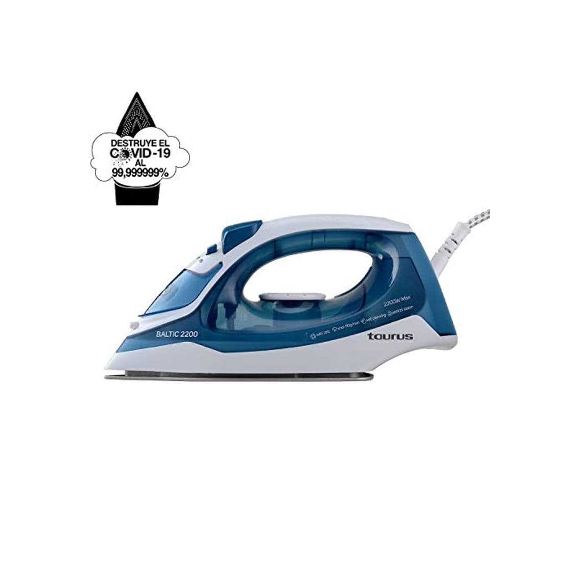 Product Taurus Baltic 2200 – Plancha 2200W, Suela Silver, Gran Deslizamiento, Golpe de