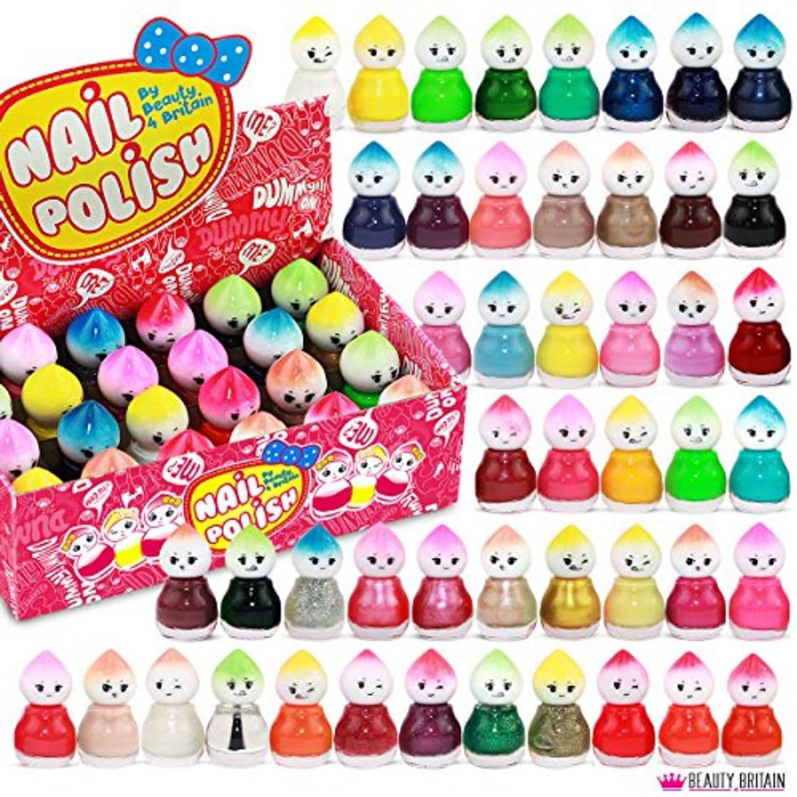 Product Set de 48 Esmalte de Uñas 48 Colores Diferentes Forma de Muñeca 5 ml