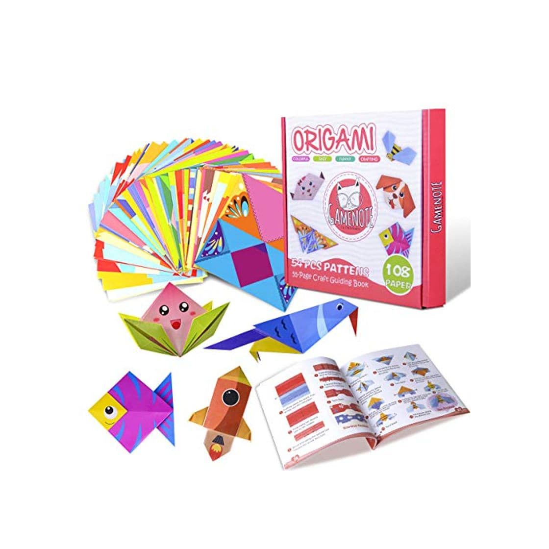 Producto Gamenote color kit de origami para niños 118 archivo de origami vívido