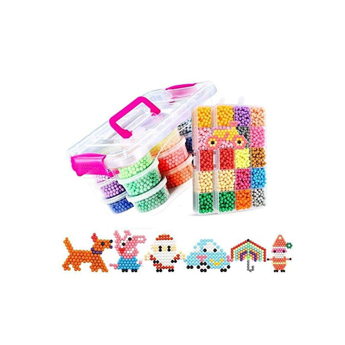 Producto 8400 PCS 30 Colores Craft Sticky Beads compatible para Aquabeads