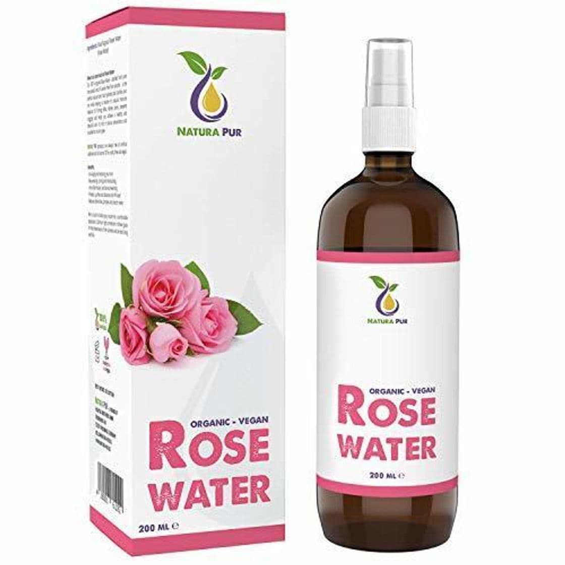 Product NATURA PUR Agua de Rosas Natural en Spray 200 ml - Hidrolato