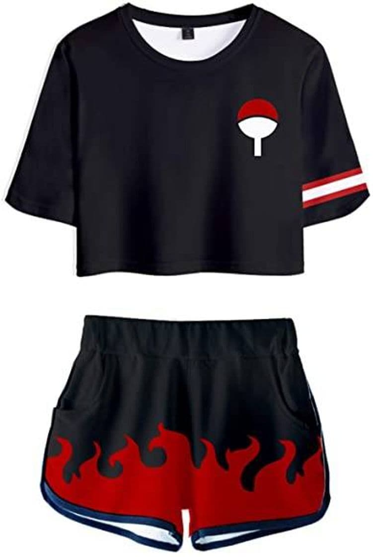 Producto JOAYIN Mujer Naruto Camiseta y Pantalones Cortos de Impresión 3D Conjuntos Deportivos