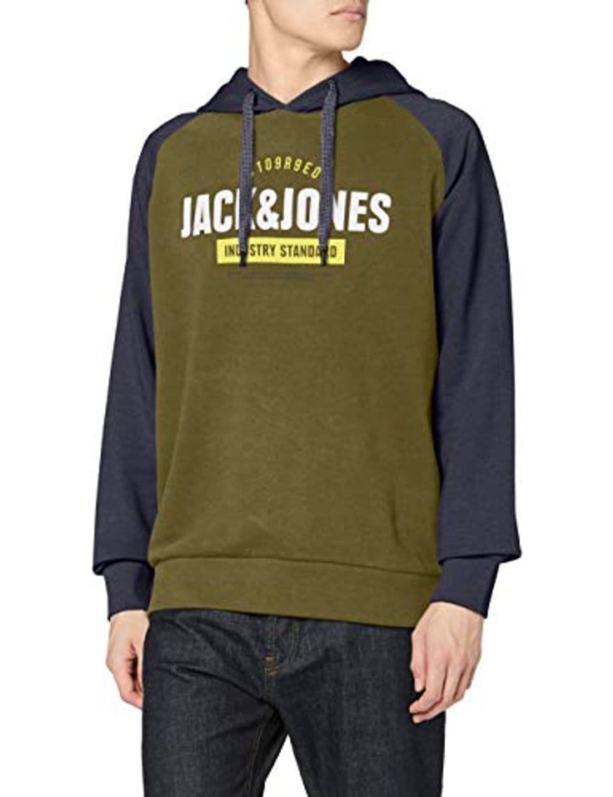 Moda Jack & Jones Jcofranklin Sweat Hood Sudadera con Capucha, Multicolor