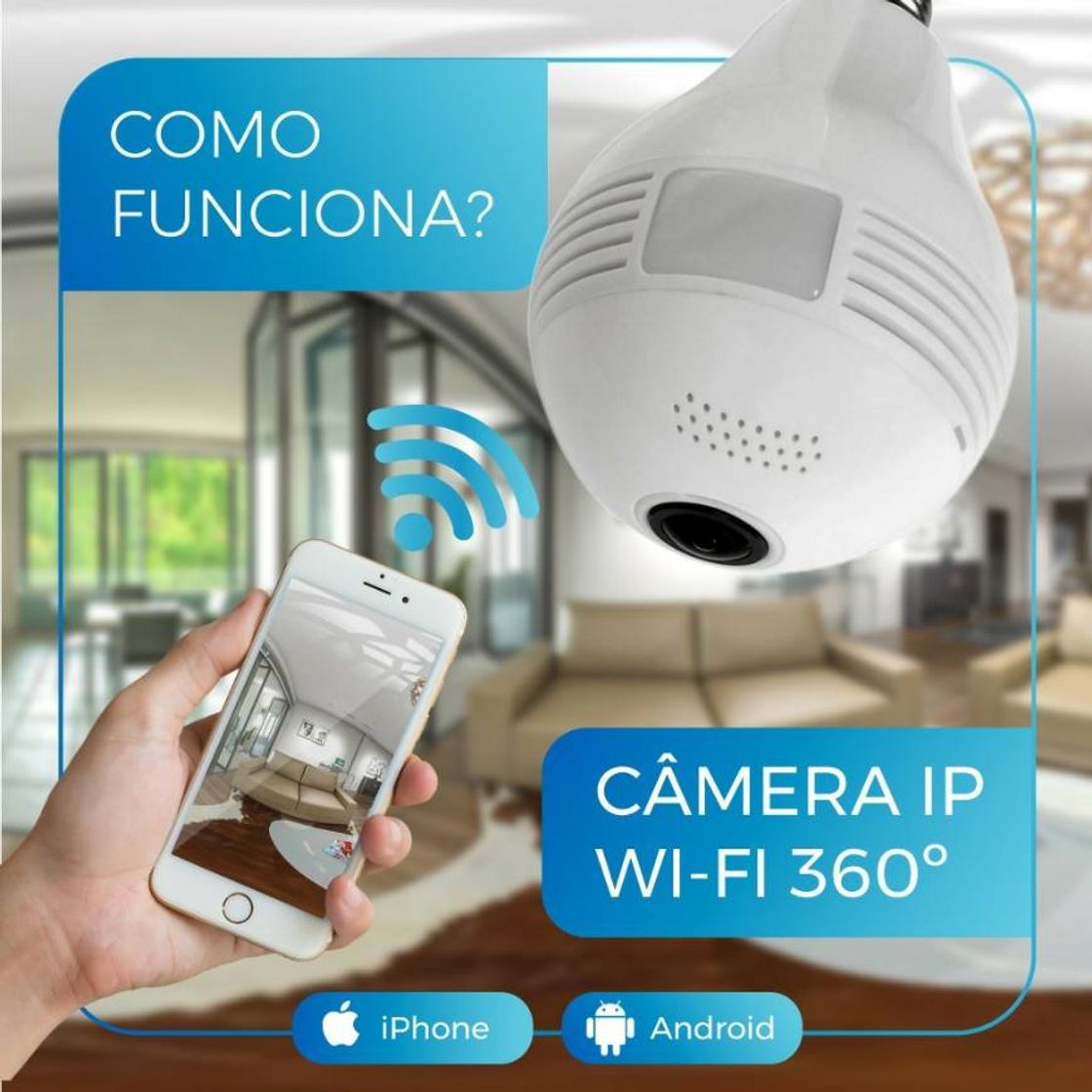 Moda 360 Câmera Espiã - Vigilância sem mensalidade para sua casa.