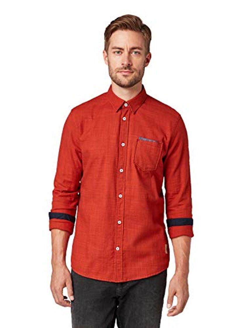 Fashion Tom Tailor Ray Two Tone Slub Rojo L