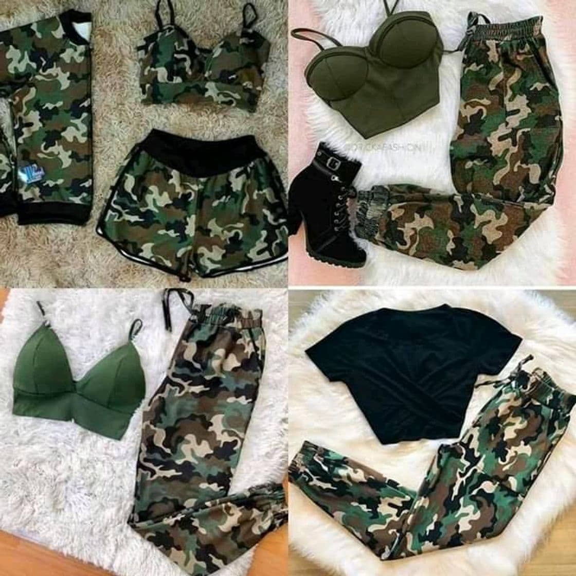 Fashion Inlefen Deportes de mujer Conjunto de deportes de camuflaje, Mujer Ropa deportiva