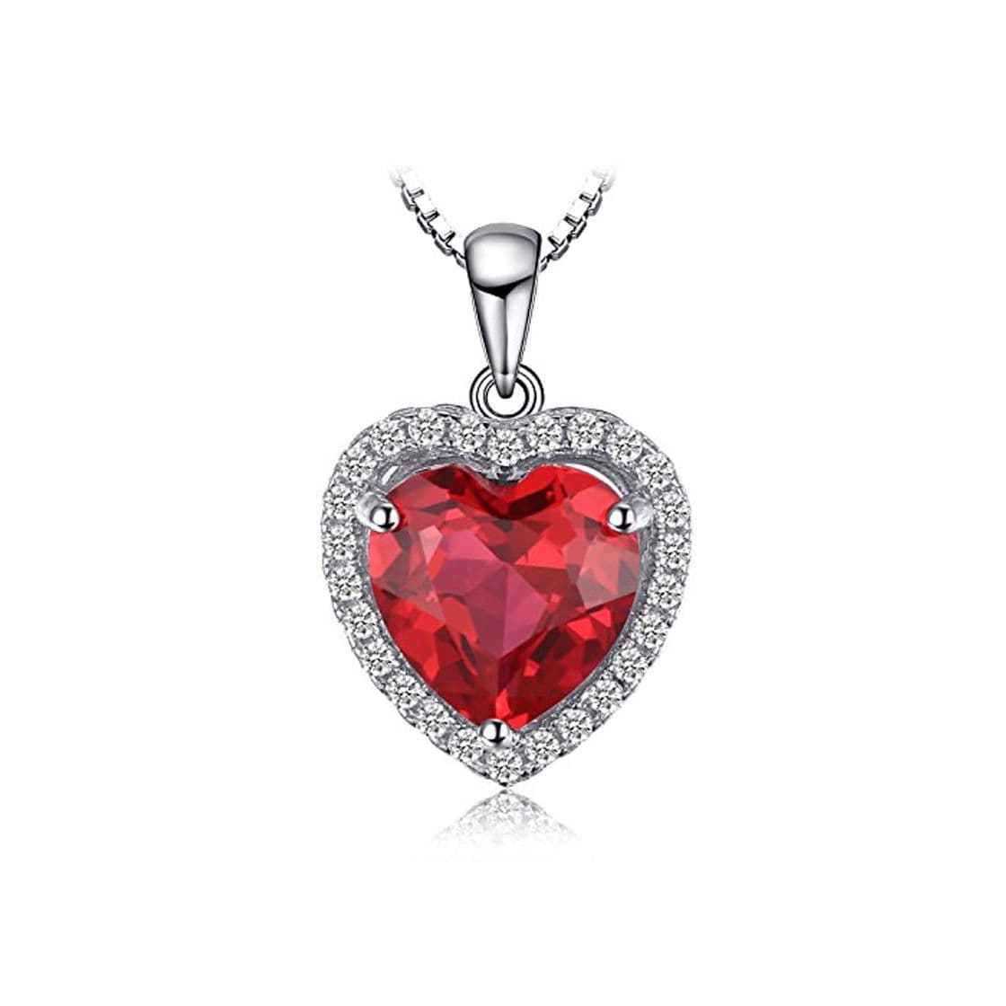 Moda JewelryPalace Colgante Corazón del Mar Amor Para Siempre Halo Collar Plata de ley 925 cadena de caja 45cm