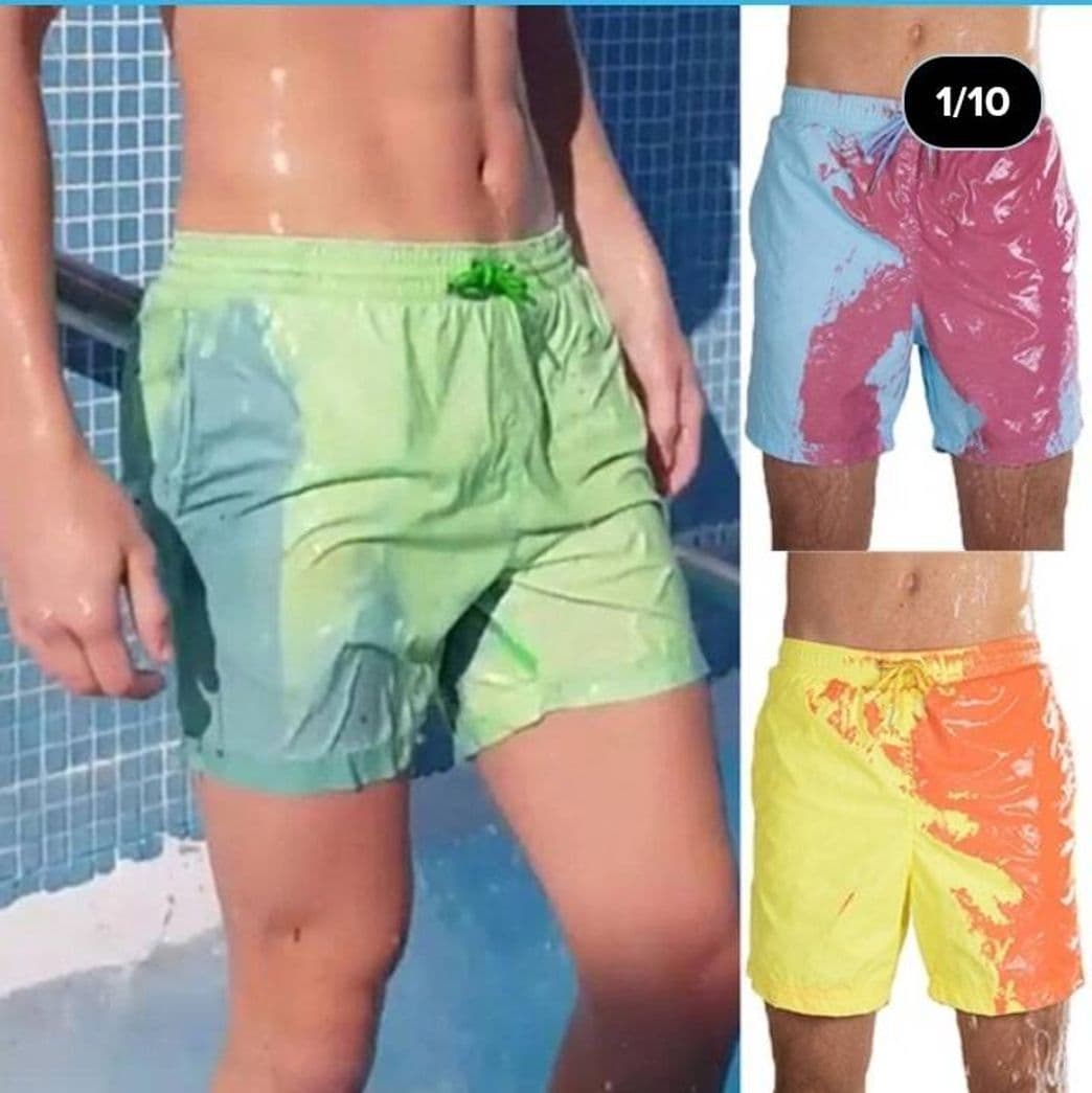 Fashion Magical Change Color Beach Shorts Summer Men Large Size Swim