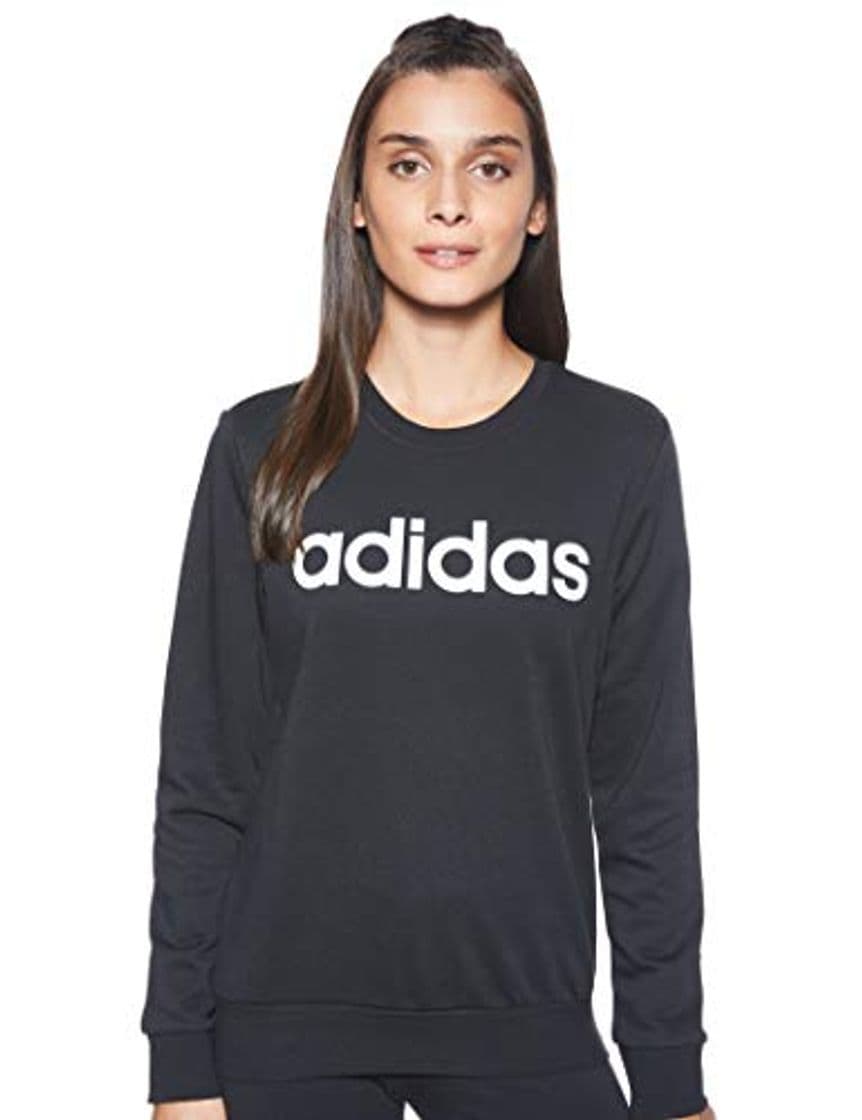 Moda adidas W E Lin Sweat Sudadera, Mujer, Negro