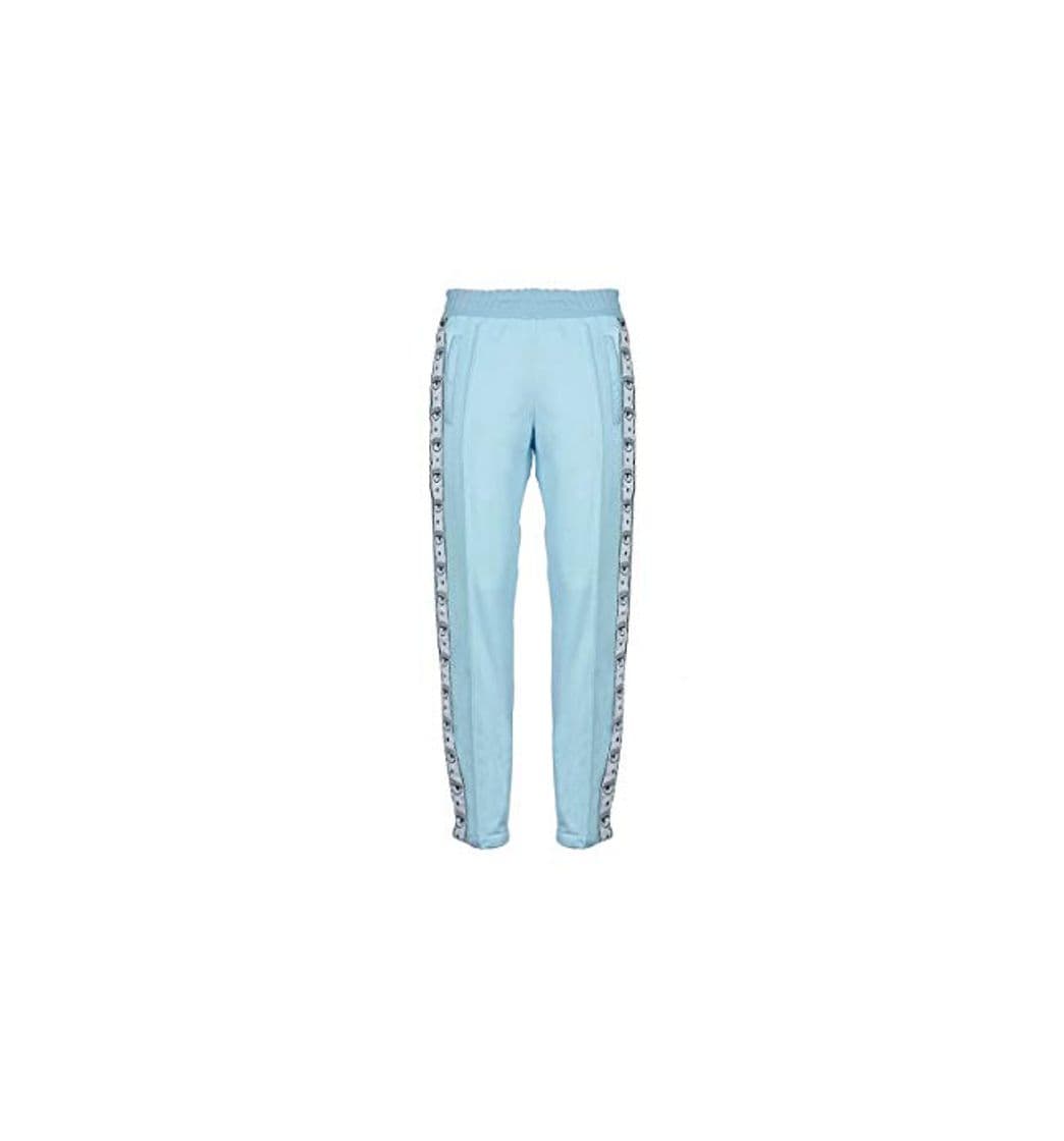 Moda CHIARA FERRAGNI Pantalón Celeste Jogging 80's Logo azul celeste L