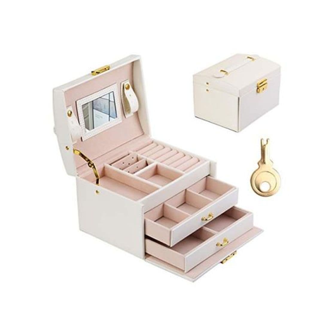 Product Arkmiido Caja de joyería, Organizador de Joyas para Mujeres, Joyeros de Viaje