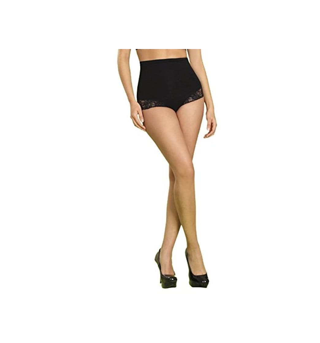 Fashion Ritchi Braguita Elastica de Tiro Alto Lycra y Encaje Femenina 36