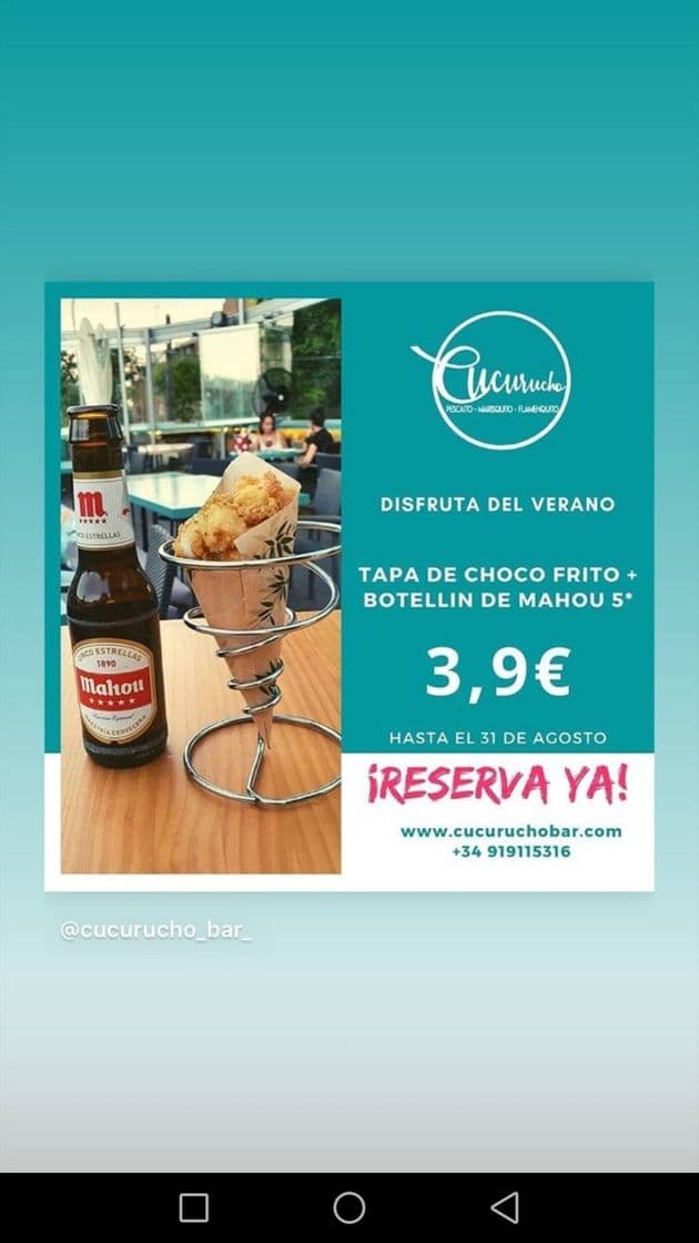 Restaurantes Cucurucho Bar Chamartin