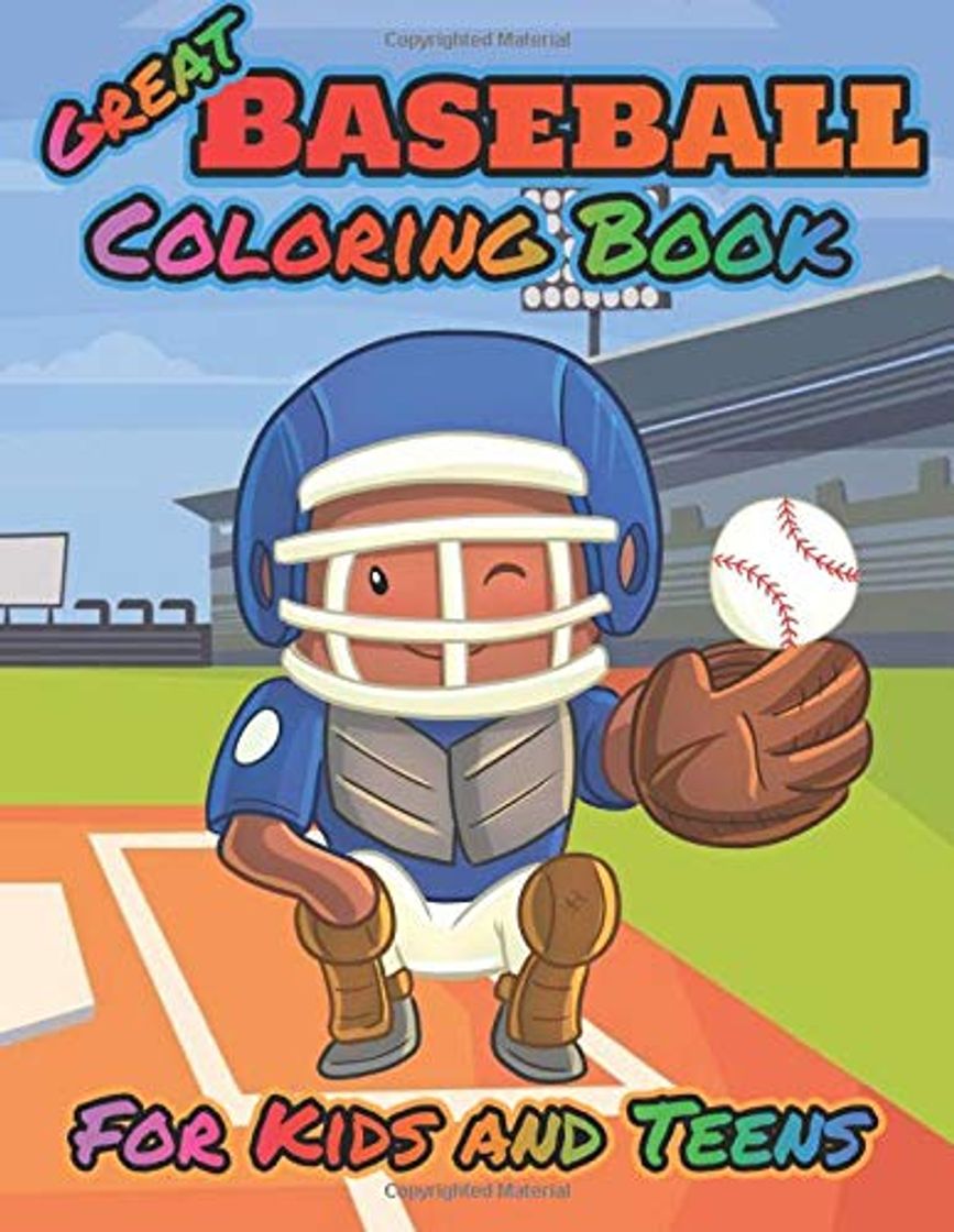 Libro Great Baseball Coloring For Kids and Teens