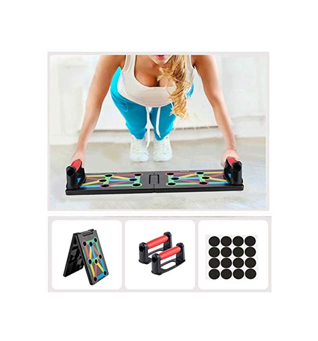 Producto Surplex 9 en 1 Push Up Rack Board System Plegable Push Up Tabla Board Fitness Entrenamiento Gimnasio Ejercicio Stands para el Aptitud Ejercicio Entrenamiento Muscular del Cuerpo Deporte Gimnasio hogar