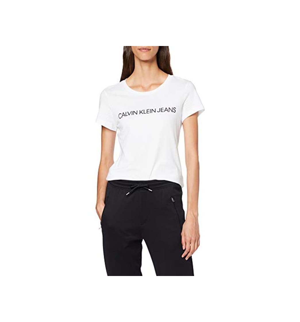 Moda Calvin Klein Core Institutional Logo Slim Fit tee Camiseta, Blanco