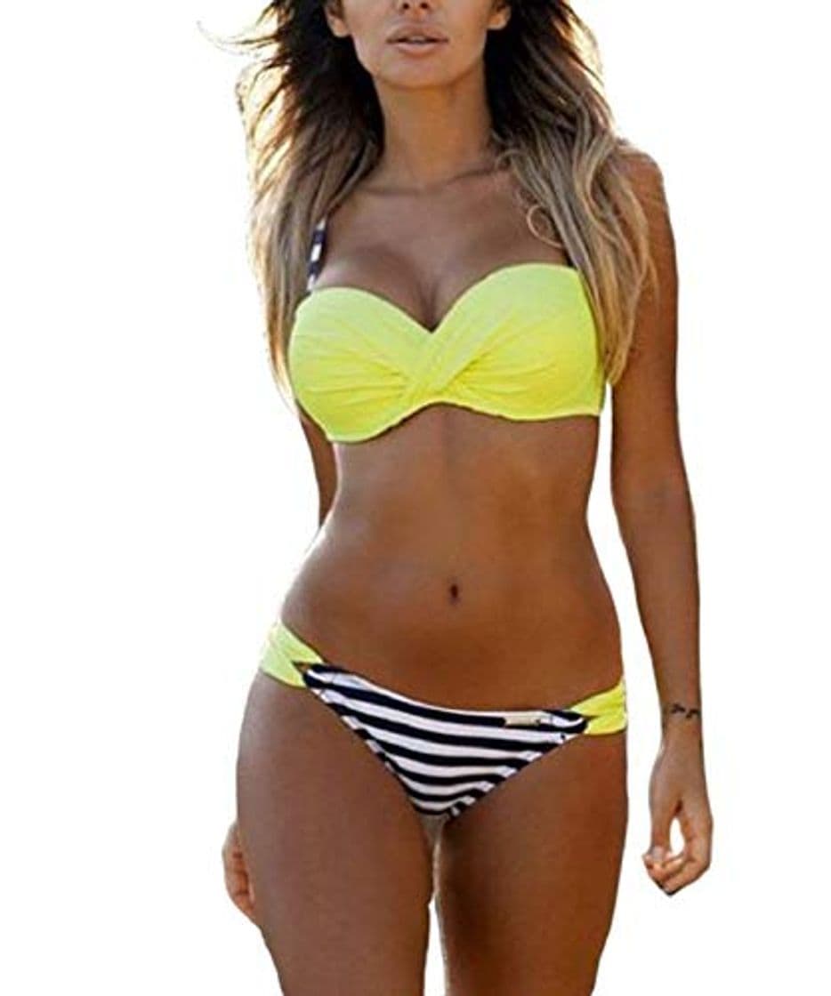 Moda Traje De Baño Bikini-Mujer Push-up Acolchado Bra Bikini Verano Trajes de baño