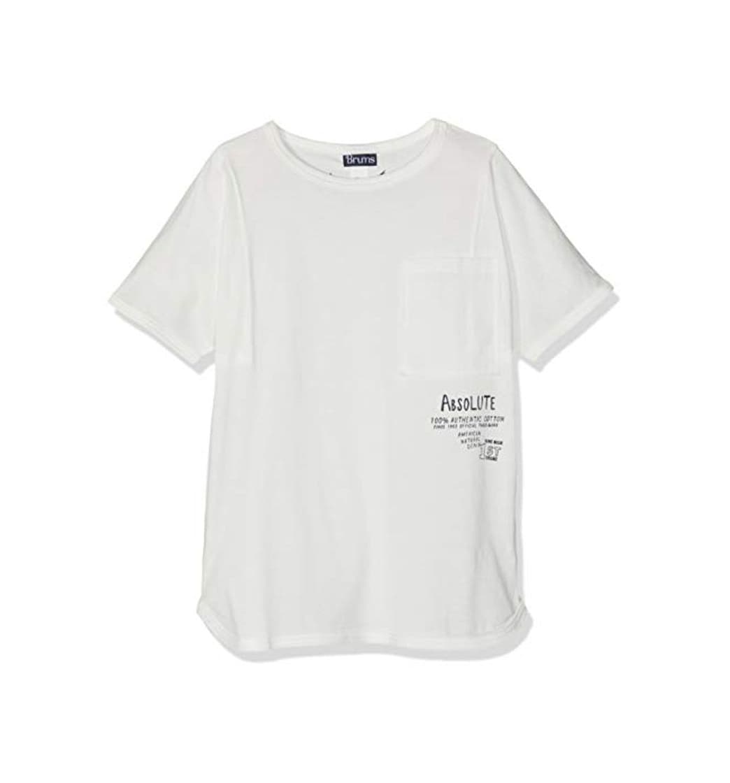 Moda Brums T-Shirt Jersey Over Size con Taschino Camiseta de Tirantes, Blanco