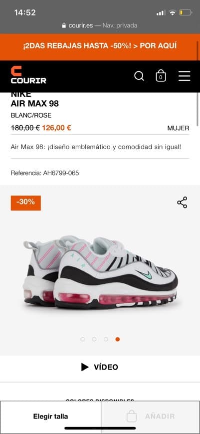 Producto NIKE AIR MAX 98