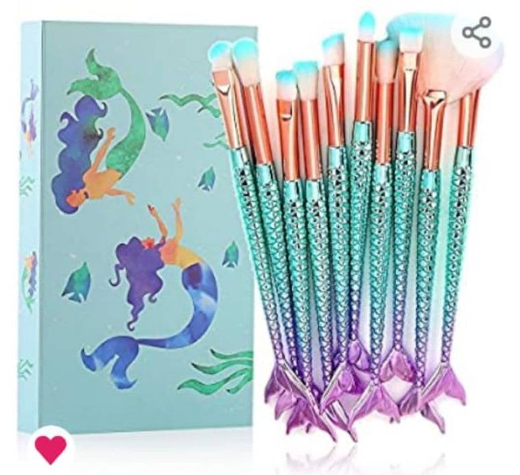 Moda Tenmom Mermaid pinceles de maquillaje Set de 10pzs