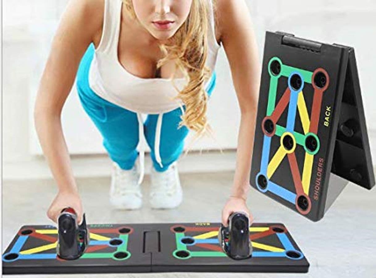 Product Surplex 9 en 1 Push Up Rack Board System Plegable Push Up Tabla Board Fitness Entrenamiento Gimnasio Ejercicio Stands para el Aptitud Ejercicio Entrenamiento Muscular del Cuerpo Deporte Gimnasio hogar