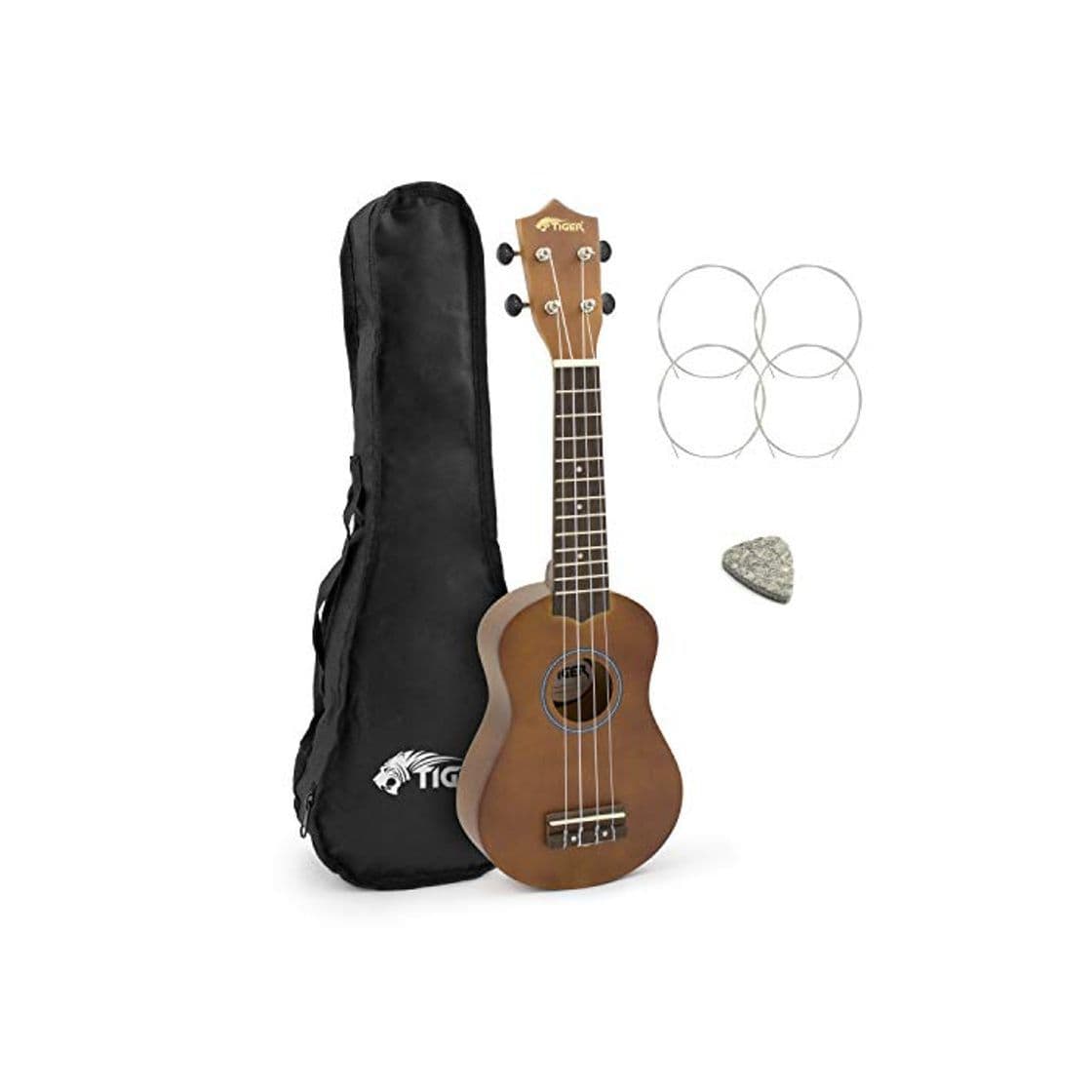 Electronic Tiger UKE12-NT - Ukelele soprano para principiantes con funda