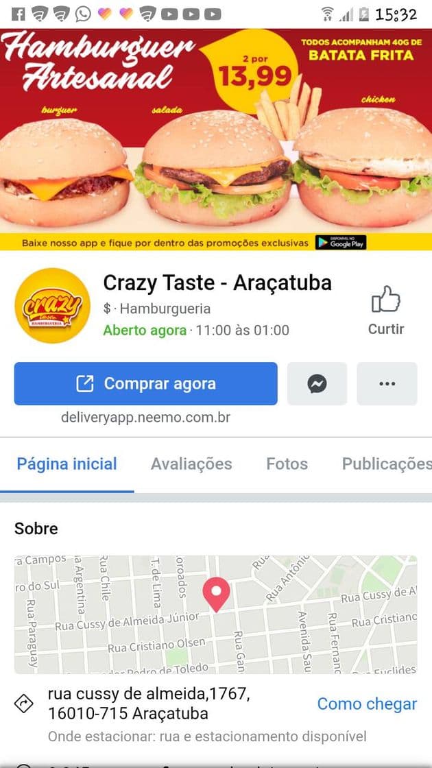 Restaurants Crazy Taste - Araçatuba