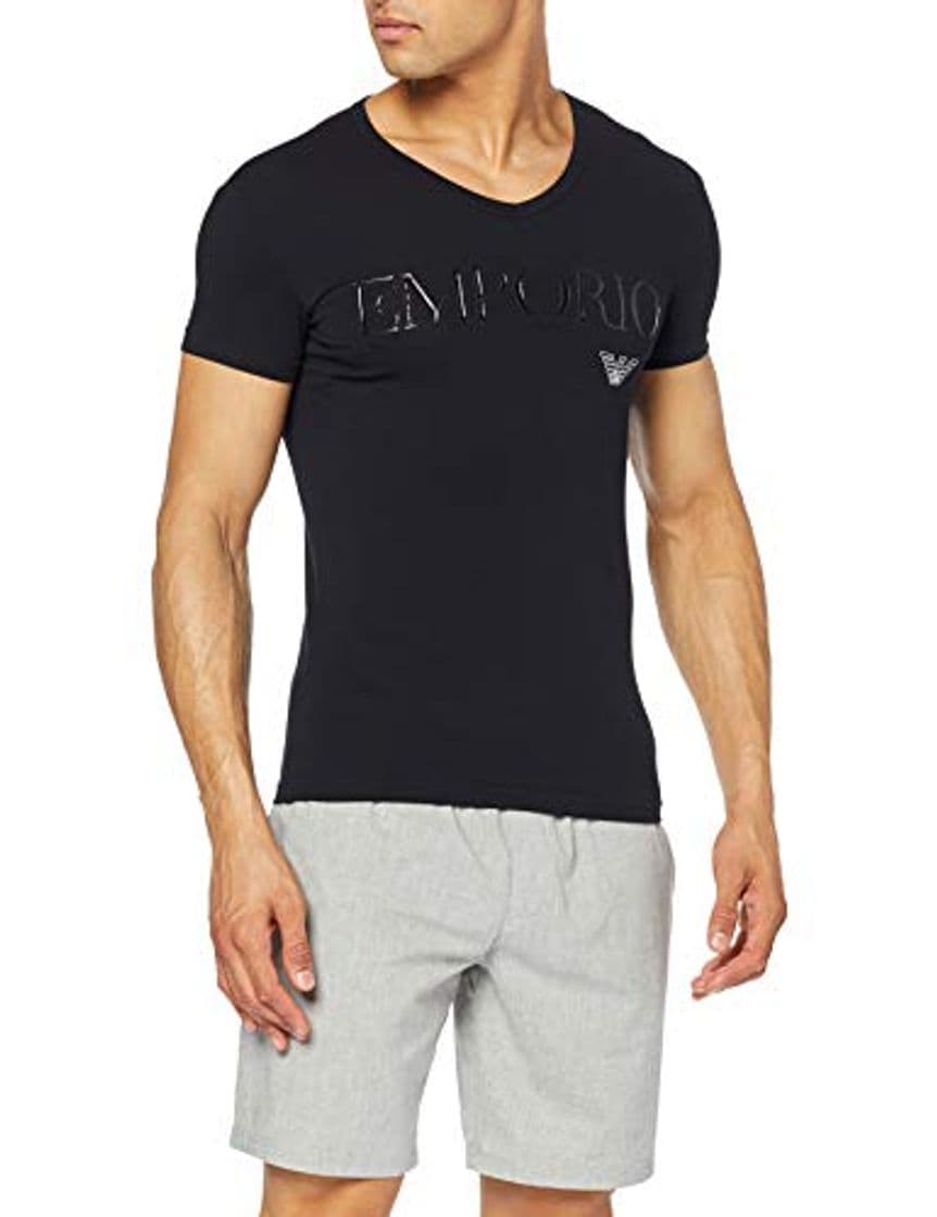 Fashion Emporio Armani CC716 110810_00020, Camiseta Interior para Hombre, Negro