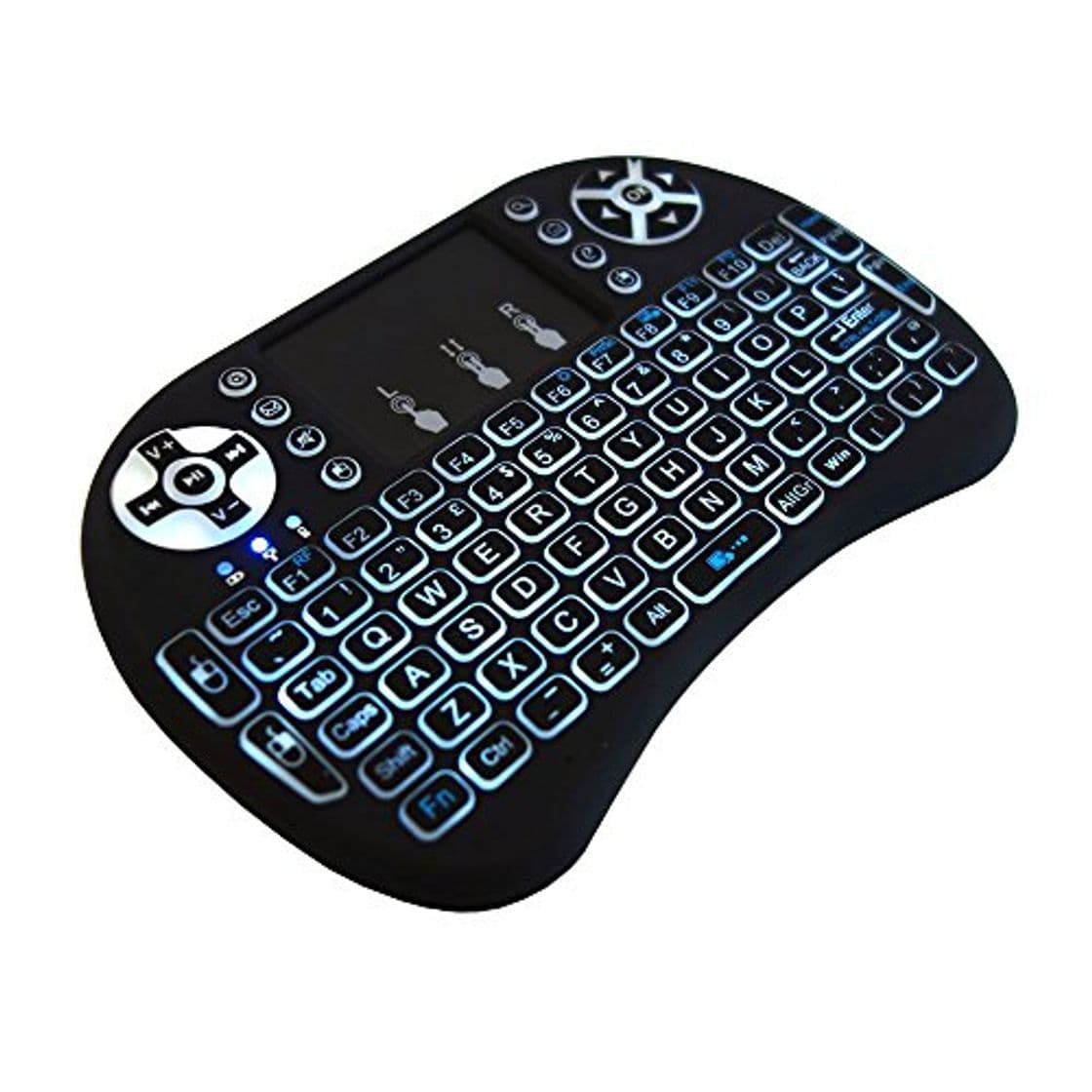 Product Mini teclado inalámbrico con luz negra Justop con panel táctil y teclas