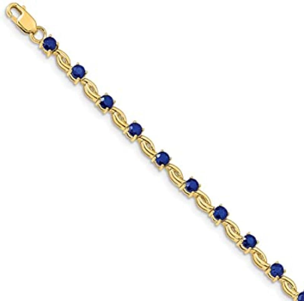 Fashion 14K Yellow Gold Sapphire Bracelet: Amazon.es: Joyería