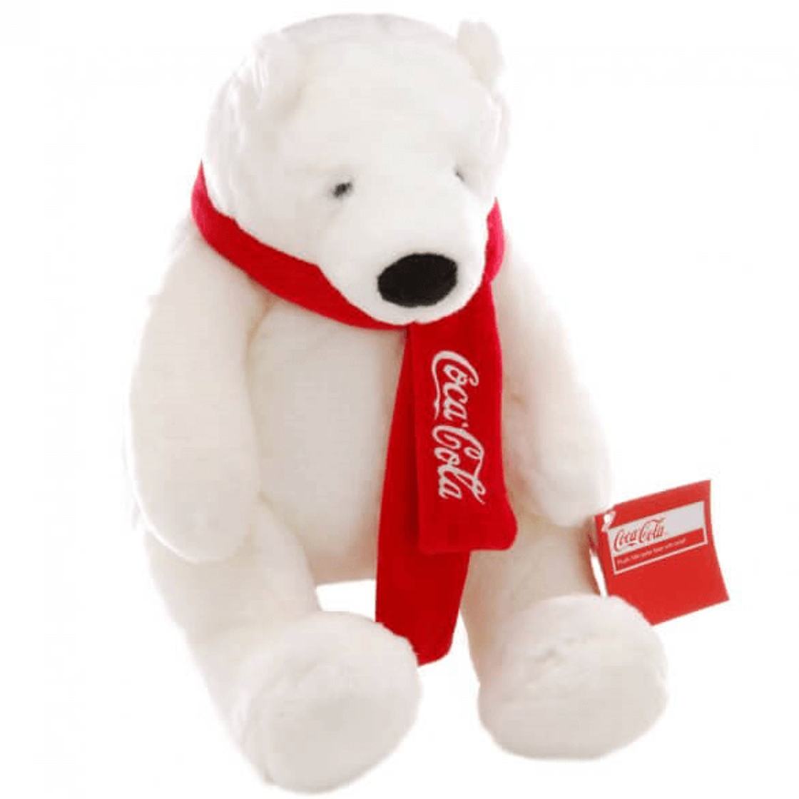 Fashion Coca-Cola 10" Sitting Plush Bear with Scarf | Coke Store