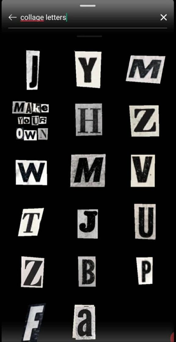 Fashion COLLAGE LETTERS