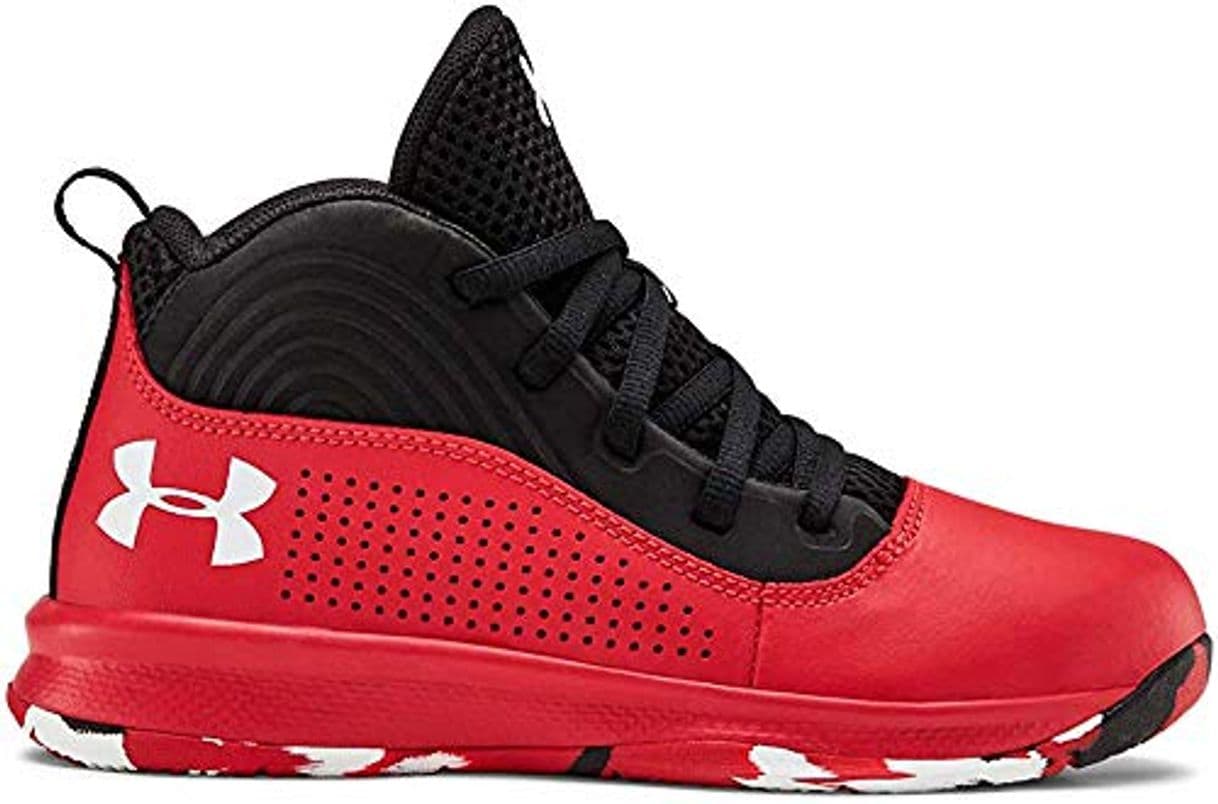 Fashion Under Armour UA GS Lockdown 4, Zapatos de Baloncesto Unisex Adulto, Rojo