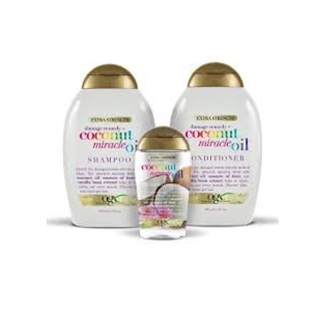 Beauty (Paquete de 3) Acondicionador y champú OGX Coconut Miracle Oil 385ml