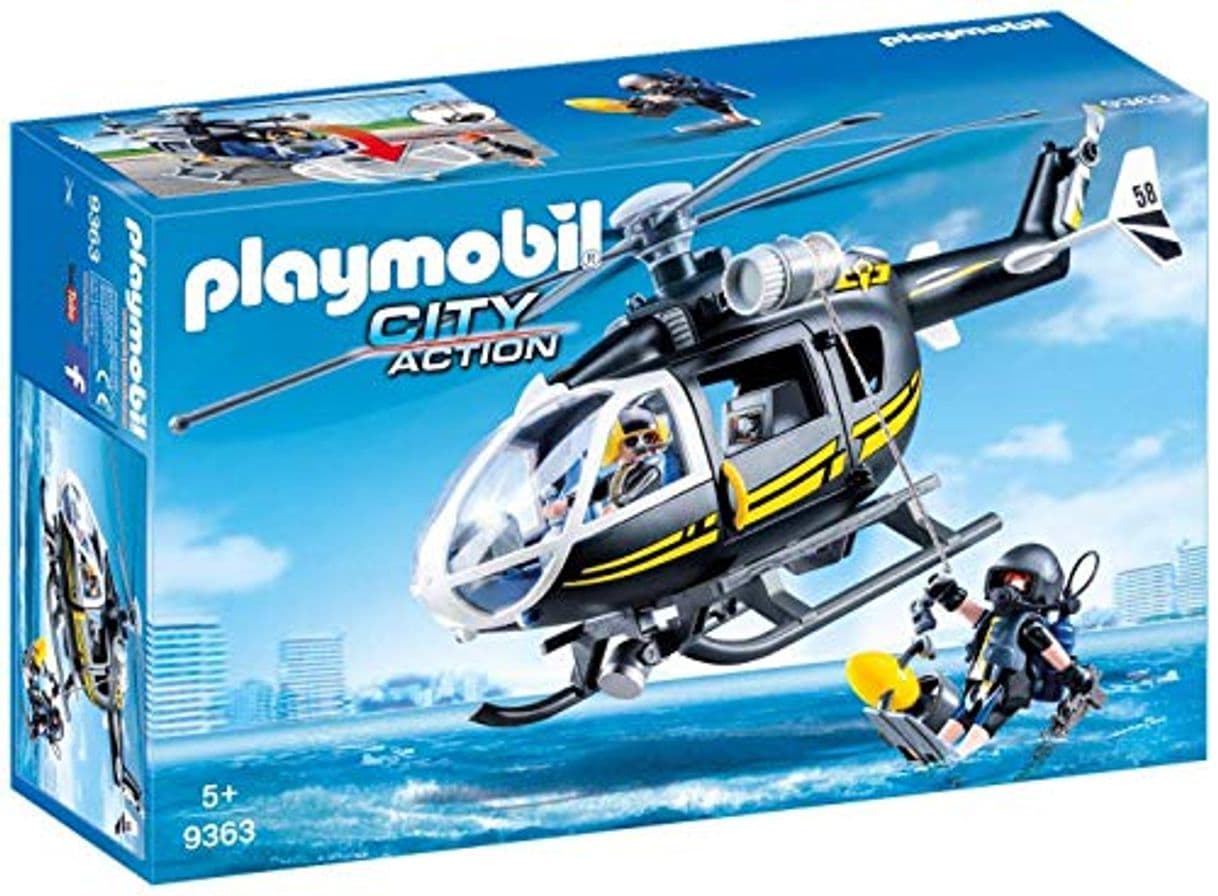 Producto PLAYMOBIL- Helicóptero de Las Fuerzas Especiales Juguete, Multicolor