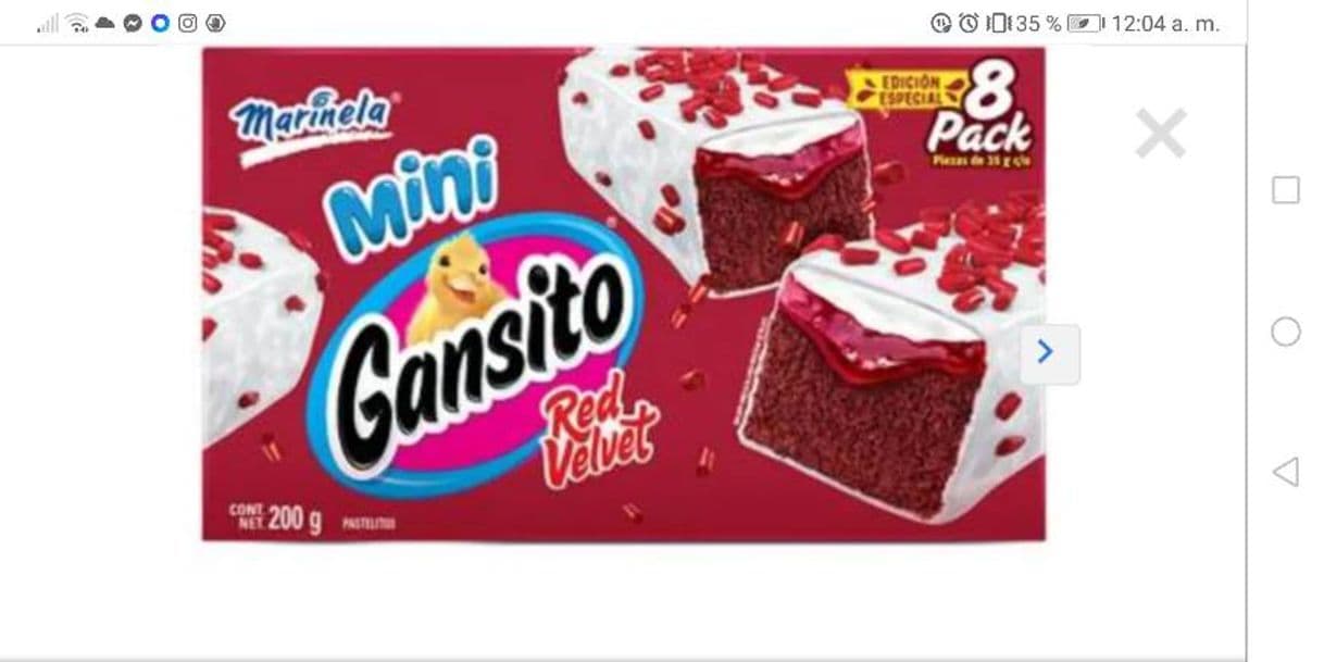 Fashion 💠 Gansito Marinela mini terciopelo rojo 8 pzas de 25 gc / u