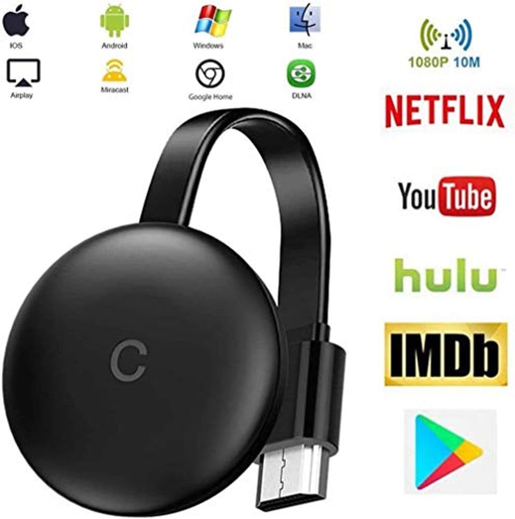 Producto Stick De TV para El Nuevo Google Chromecast 3 para Netflix Youtube WiFi Pantalla HDMI Dongle InaláMbrica Miracast para Smartphone PC TV Monitor Proyector