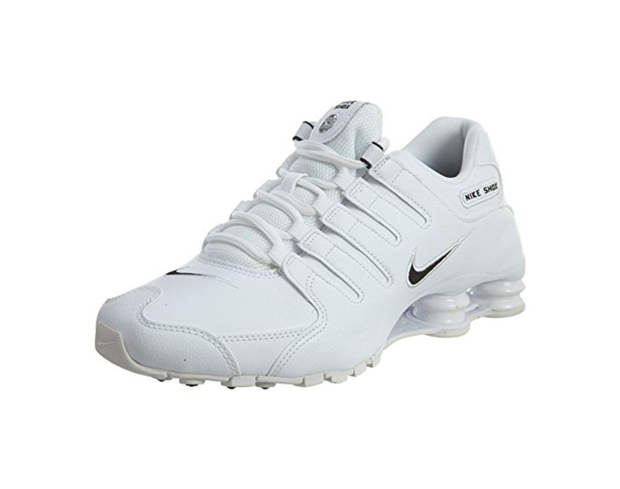 Moda Nike Mens Shox NZ EU White Black Synthetic Leather Trainers 43 EU