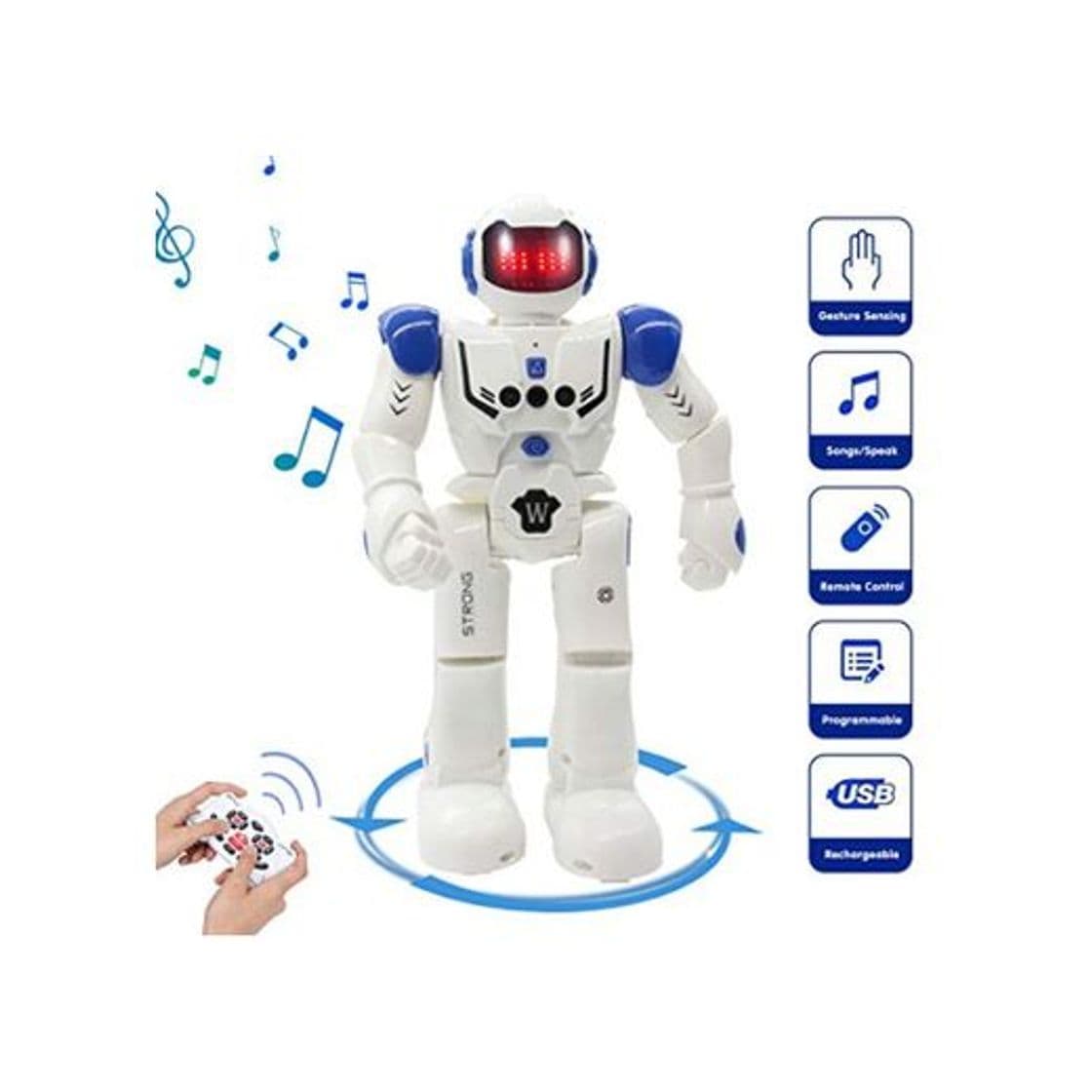 Producto Vindany Inteligente RC Robot Juguete Control Remoto Gesto Robot Kit con programación