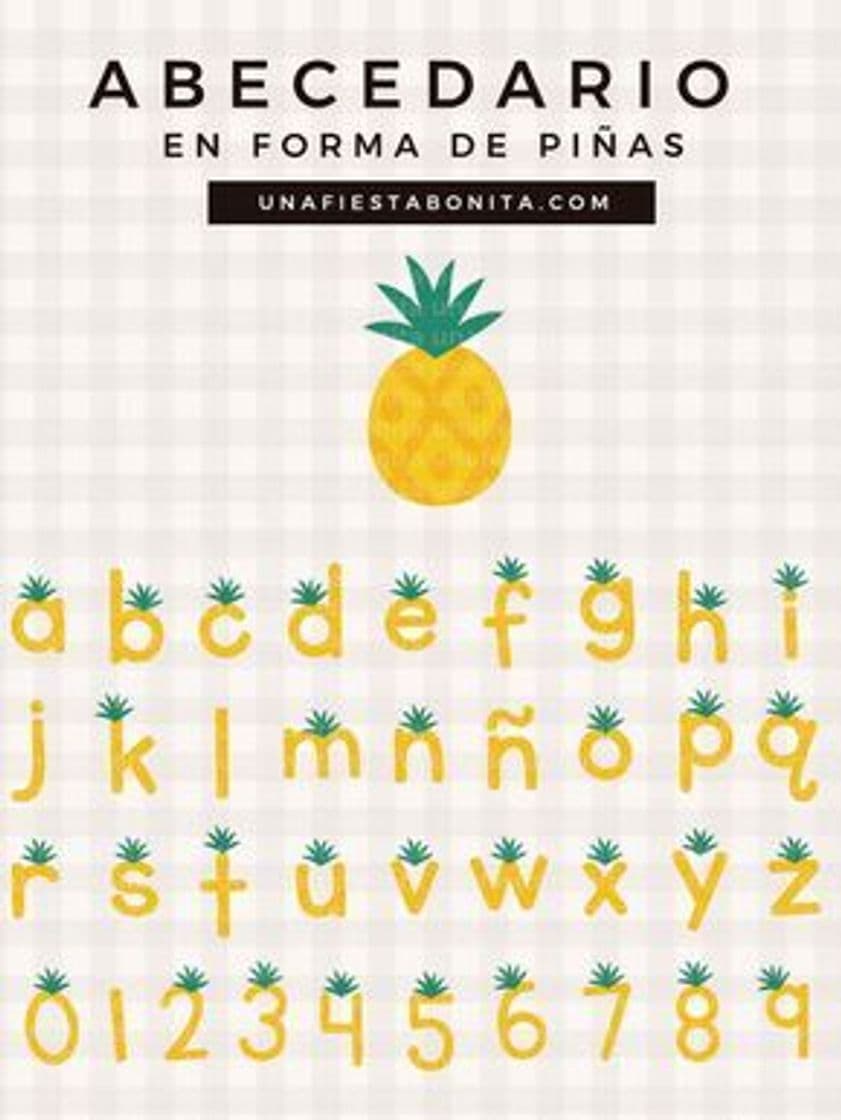 Moda Abecedario en forma de piña🍍