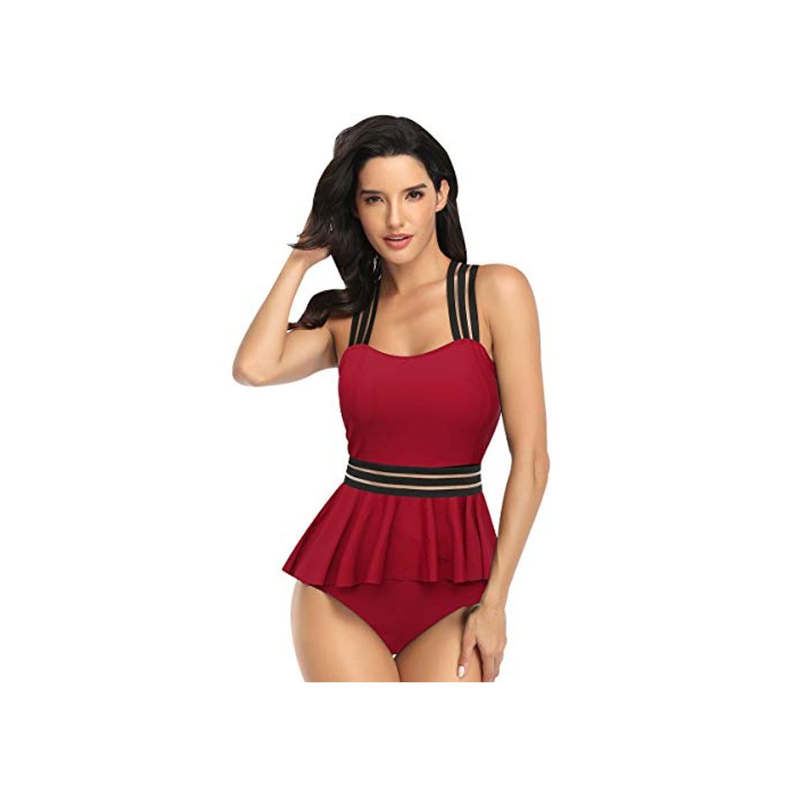 Fashion Bañadores Bandeau Mujer Natacion Trajes de Baño Mujeres Bikinis Talle Alto Trikini Banadores Señora Traje de Baños Flores Bikini Push Up Gordita Tankinis Bañador Dos Piezas Mujer Piscina Surf 2XL