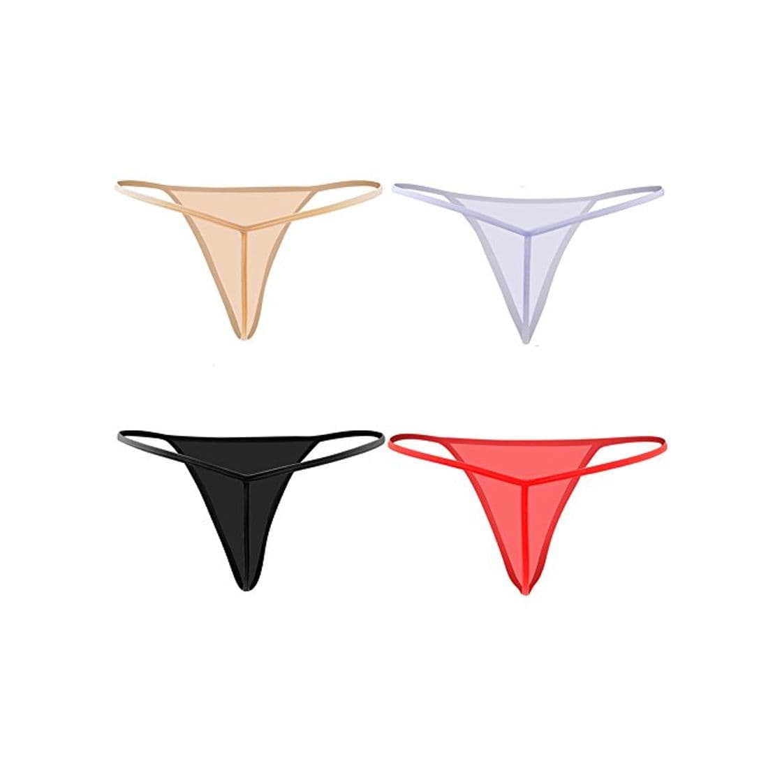 Producto Closecret Tanga de algodón, Mujer Sexy Panties Simple G-String y T-Back